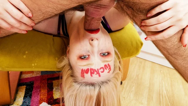 real fuck doll gets big dick face fucked