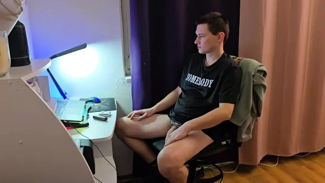 Wife in the Next Room - Horny Hairy Husband Cant Stop Masturbating Until a Massive Cumshot