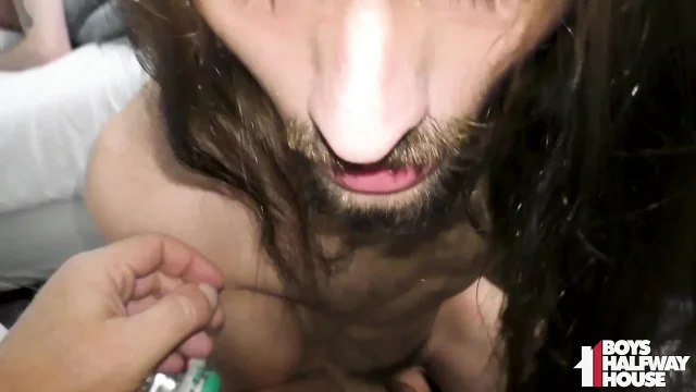Long Haired Twink Fucked Rough Bareback By Older Dick POV