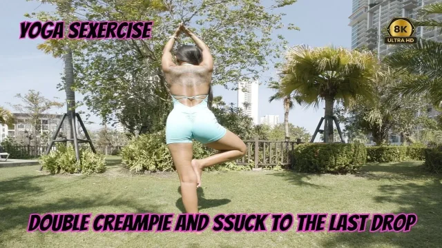 Yoga Sexercise Double Creampie and Ssuck to the Last Drop