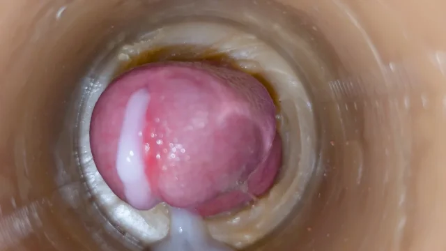 Huge ejaculatory dose of sperm in pussy ASMR