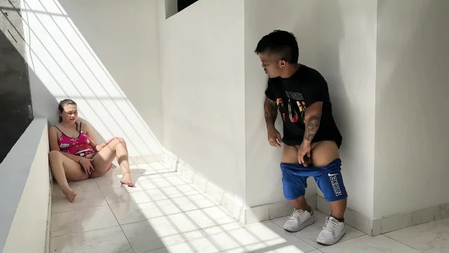 I Hear Some Exciting Moans and See My Sexy Stepsister Masturbating I Get Horny