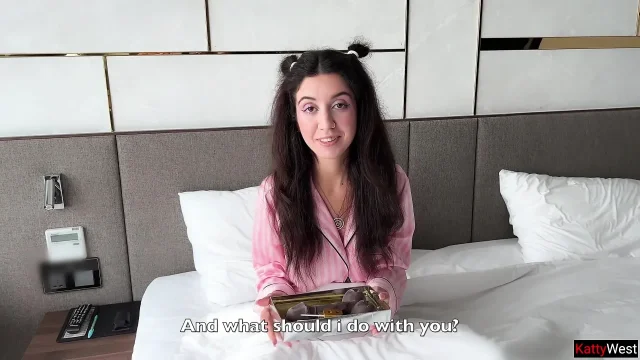 Happy Birthday Katty West She dreamed of BBC but she got fucked perfectly by hard white cock Cum Swallow