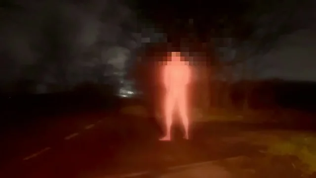 Wanking naked in public