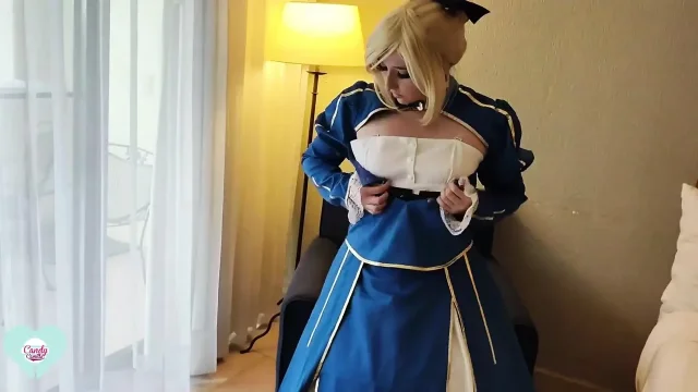 Artoria Saber Use Her Sohimi Vibrator in Her Pussy Until She Squirt-ahegao Fate Cosplay