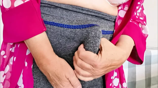 POV Shock & Desire Walking In on a Busty Mature Stepmom Futanari Watching Porn