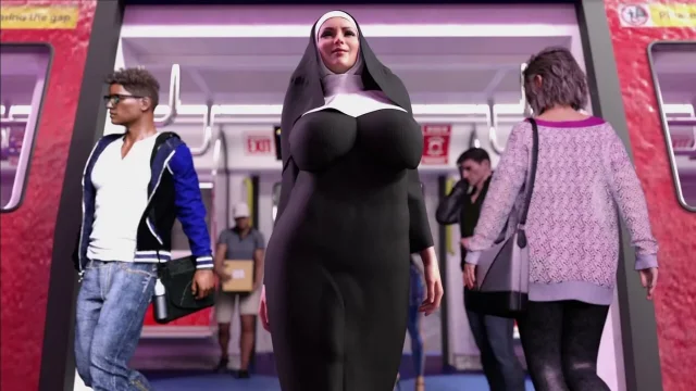 Do You Believe in God Futa Nun inviting Busty Luna to Join in Futanari Faith