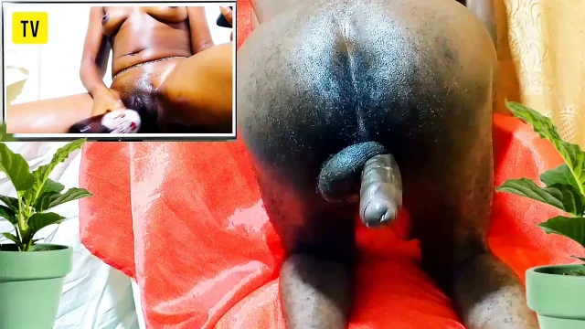 Experiencing new masturbation style while watching porn on tv My hot cock felt