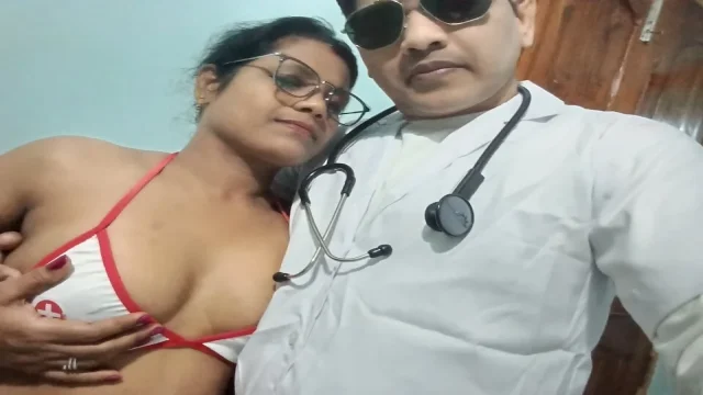 Indian Cute Nurse Nisha Blowjob Riding Hot Sex and Creampied Pussy Secretly with