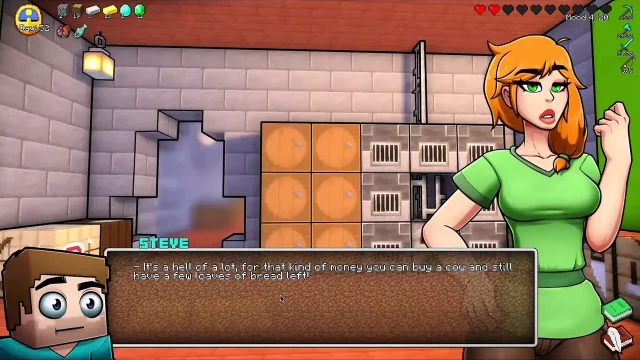 HornyCraft Minecraft Parody - Alex Gives Steve the Best Handjob Ever for Emeralds