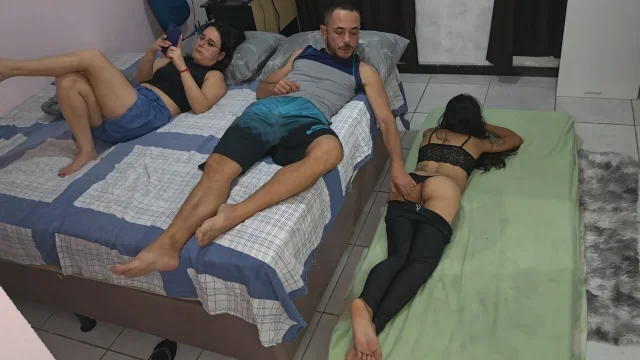 Wife shares room with her friend and husband