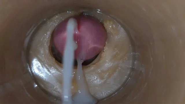 Precum Squirting in My Pussy Toy Camera in Vagina 4K Extreme Close up