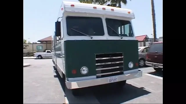 Black and ebony threesome in the camper