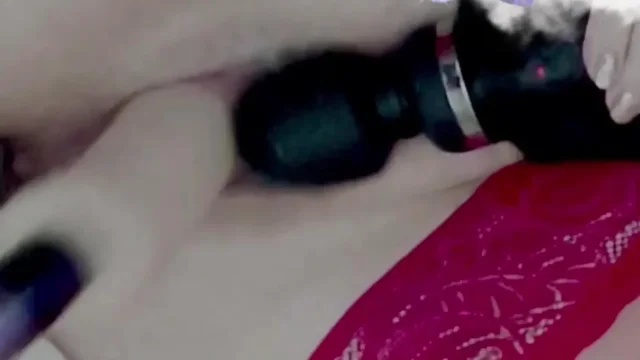 Very Wet Pussy Close-up Vibrator on Clit Fuck Pussy Sex Machine