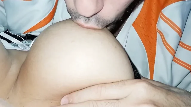My husband is addicted to sucking my big natural tits that's why I always love
