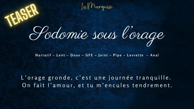 Sensual sodomy under the ASMR storm - french audio porn
