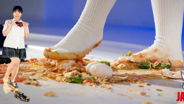The Pleasure of Stomping with a Smile Food Crush by Miu Kiritani 4k Video