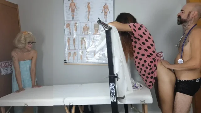 Stepmother Takes Stepdaughter for the First Time to the Fake Gynecologist