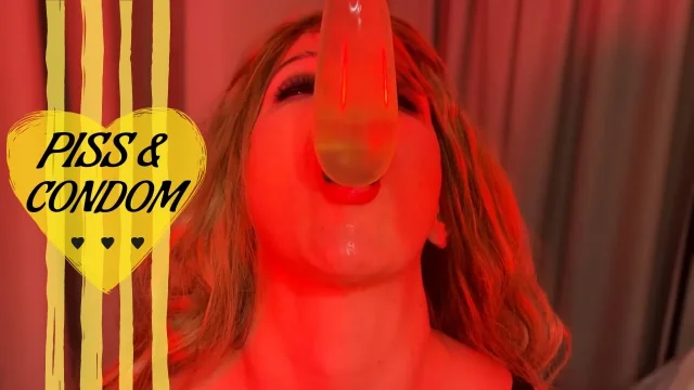 Plastic Pants Wetting & Piss Condom Blowjob