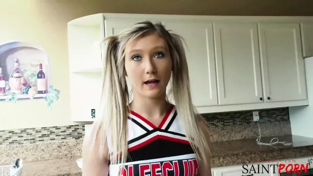 April Gives Mike a Private Cheer Routine