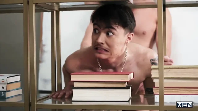 Men - Jizzed in the Library