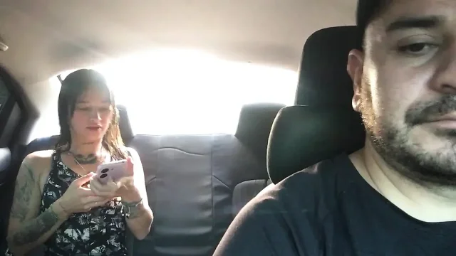 Latina girl encourages Uber driver to have sex on her way to work