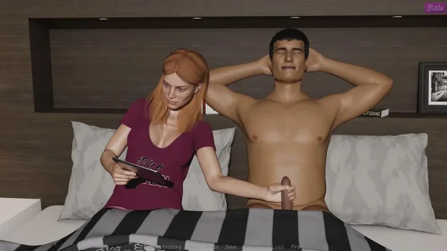 My Stepbrother's Wife 4 Jennifer Stroked the Cock with Her Hand