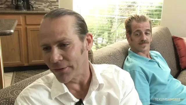 Alice Frost gets a big facial after having a threesome with two guys