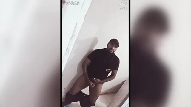 Security Guard Masturbating at Work