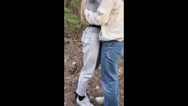 Juicy Blowjob and Fuck in the Woods Cum in My Pussy