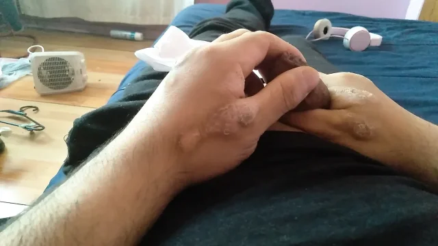 masturbating my brutal cock