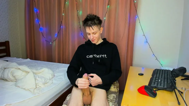Smooth Twink Twists Pulsing Pole Till Thick Cum Endgame