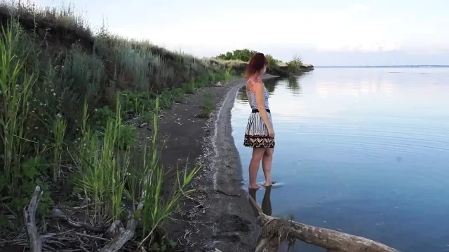 Bathing in river
