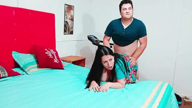 I fucked my stepmother's chubby big-assed friend in her room