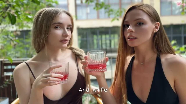 Threesome Sex on the First Date Lucky Guy Fucks Two 19 year old Stepsisters