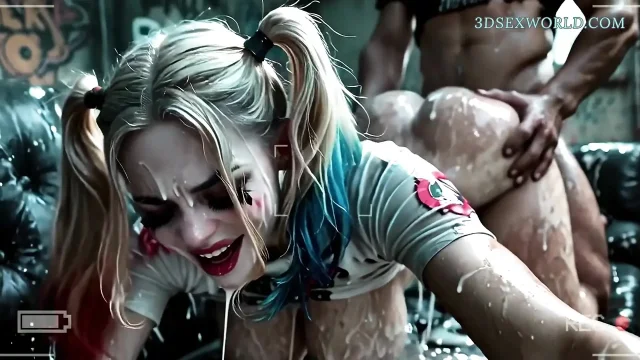 Naughty Harley Quinn Bathing in Cum Realistic AI Generated