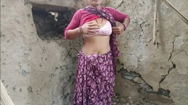 In the open field jungle outdoor the stepbrother's wife took off her clothes and