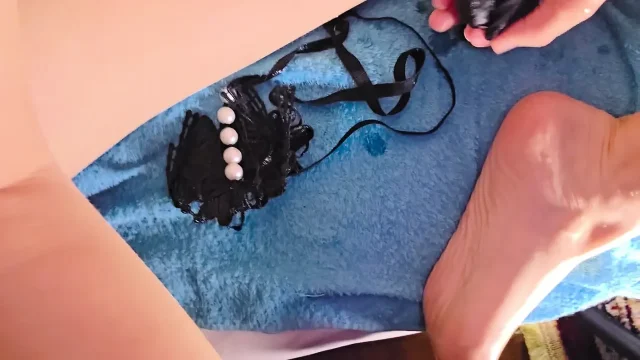 Moaning Dripping Clitoral Orgasm with Panties in My Asshole