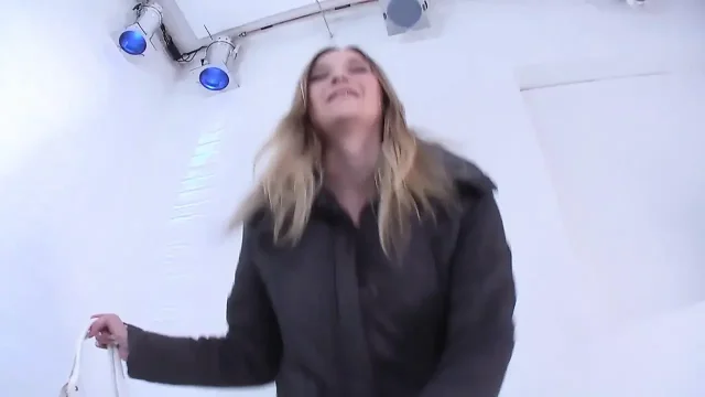 Fucking a Blonde Horny Slut Shaved Wet Pussy
