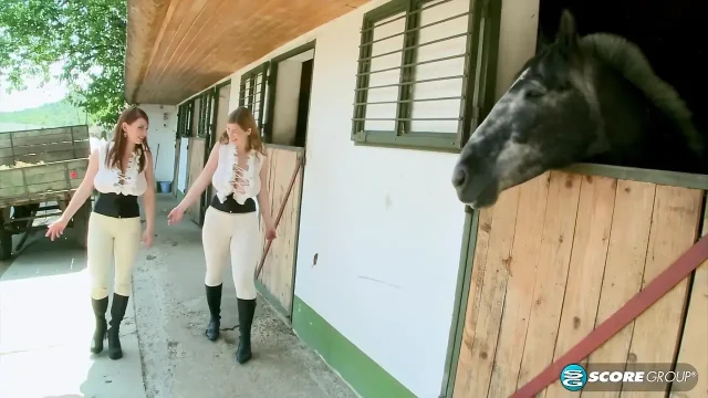 Christy Marks & Terry Nova 4-way fuck in a barn