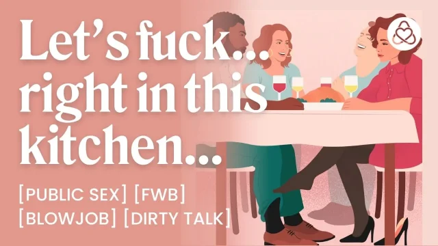 ASMR Audio Porn Secret Kitchen Fuck With the Guy Next Door – Blowjob & Public