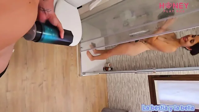 Stepsister Helps Me to Use Honeyplaybox Masturbator Delicious Cum on Face Fucking