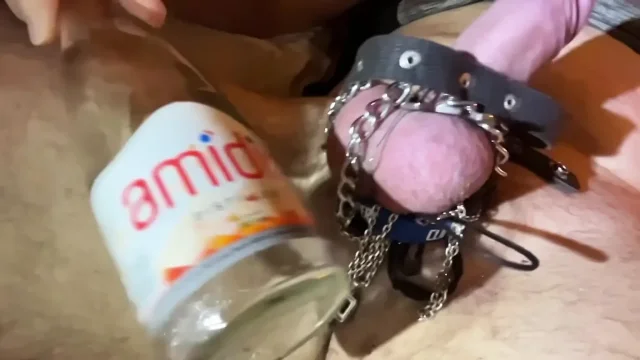 CBT Femboy BallBusting with Glass Bottle
