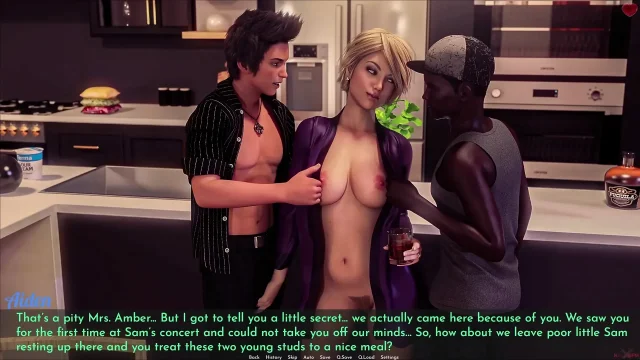 A Wife and Stepmother Awam Real Fucking Amber Enjoys Threesome While Ellie Gives