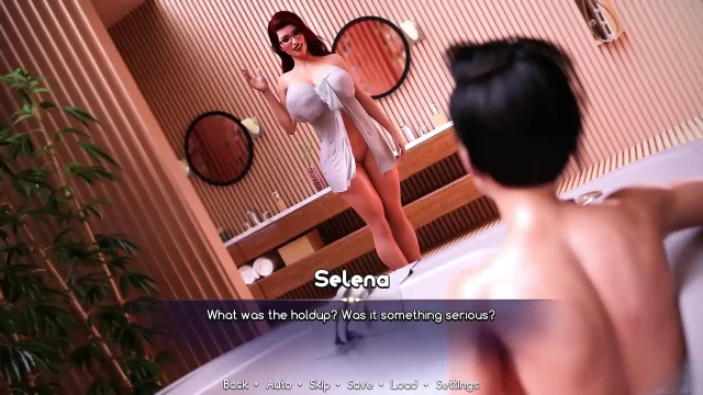 MILF Love Spa Date Demo - a Futa Who Gets Blown by Glasses MILF