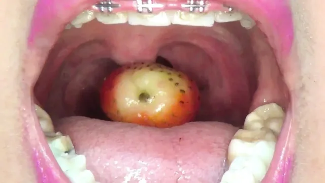 I Swallowed a Lot of Huge Strawberries