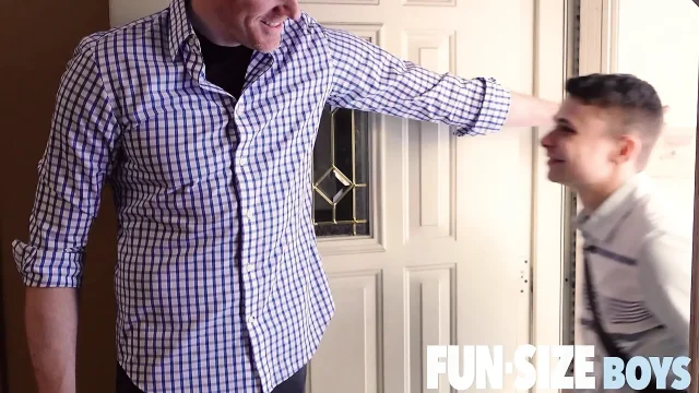 FunSizeBoys Tiny twink Marcus Rivers gets barebacked by two sexy hung DILFs