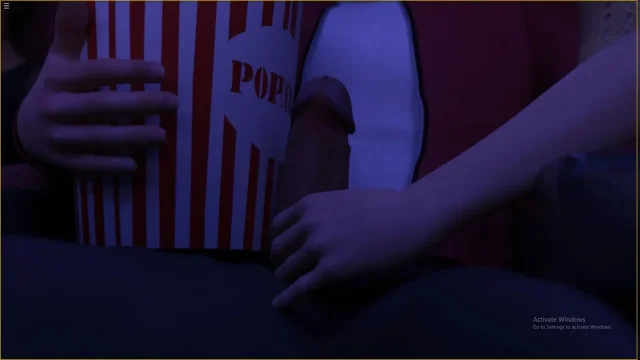 Two Horny 18 Plus Stepsisters Playing With My Cock In Theatre