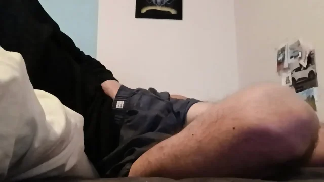 Masturbating until close cumshot
