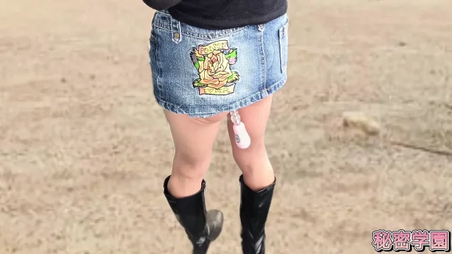 Climax with anal vibrator Me in miniskirt boots Anal toy SecretGakuen